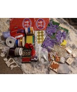 NEW Ribbons, stamps, bows, glue, labels &amp; more lot - $29.69