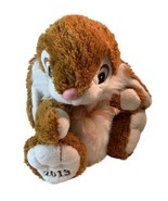 14&quot; Plush Bunny Rabbit Doll by Dan Dee Brown &amp; White w 2013 Embroidered ... - £23.33 GBP