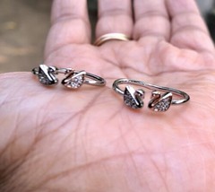 2 Pc 925 Sterling Silver + Cz Toe Rings Adjustable, High Polish, Gold Pl... - $19.59