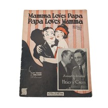 Vintage Sheet Music 1923 Mamma Loves Papa Voice Piano Dance Easy Listening - £10.11 GBP