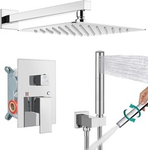 10 Inch Rainfall Shower System Wall Mount Sq.Are Shower Head With 2 In 1 - £114.25 GBP