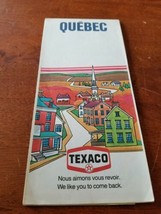 1975 Quebec map Texaco  oil  gas Canada - $4.95