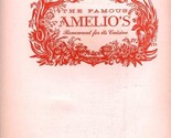 The Famous Amelio&#39;s Menu San Francisco California Joe DiMaggio Marilyn M... - $148.94