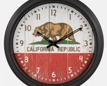 X-Large Plastic Outdoor Wall Clock, app.16&quot;, CALIFORNIA REPUBLIC BEAR, L... - $29.69