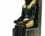 Egyptian War And Sky God Horus Seated On Throne Dollhouse Miniature Figu... - $12.49