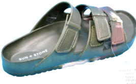 Sun Stone Men&#39;s Military Green TreeWidths Flip Flop Sandal Rubber Size US 12 - £31.18 GBP