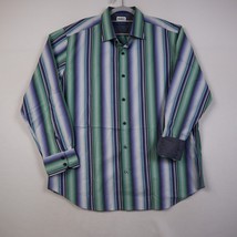 Tommy Bahama Shirt Adult L Blue Stripe Long Sleeve Button Up Casual Men - £23.47 GBP