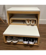 Foldable WOODEN SHOE RACK With Seat – Space-Saving Entryway Shoe Storage... - $2,614.36 MXN