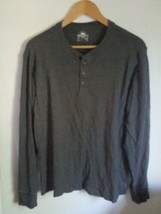 Faherty Men Henley Shirt Size Large Organic Cotton Long Sleeve Casual Gr... - $21.97