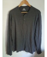 Faherty Men Henley Shirt Size Large Organic Cotton Long Sleeve Casual Gr... - $30.13 CAD