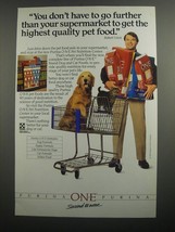 1991 Purina One Dog Food Ad - Robert Urich - You don&#39;t have to go further  - £14.74 GBP