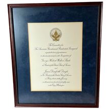 1989 George H.W. Bush &amp; Dan Quayle Presidential Inauguration Invitation ... - $48.95