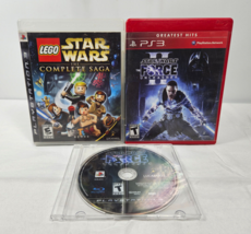 PS3 Star Wars Lot LEGO Complete Story Force Unleashed I &amp; II Playstation 3 - £17.54 GBP