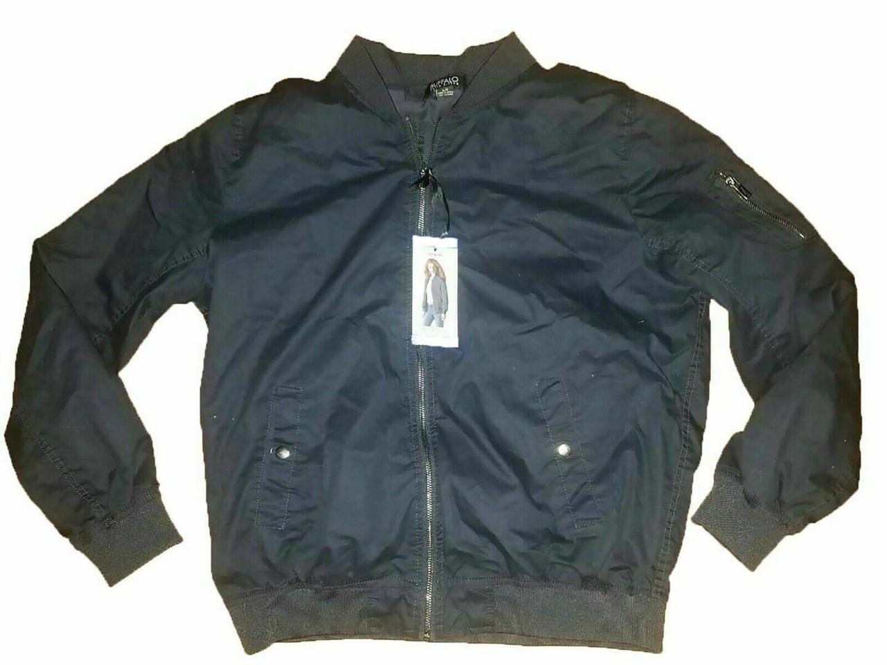 Buffalo David Bitton Women&#39;s Lightweight Zipper Jacket NAVY MED - $19.01