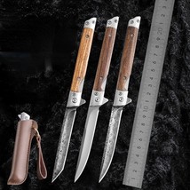 Elegant Damascus Pattern and Plain Tanto and Straight Back Folding Knives - $17.33+
