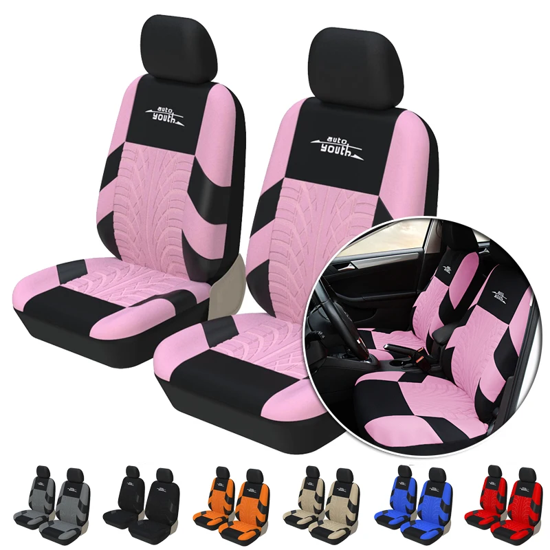 AUTOYOUTH Full Car Seat Covers Set Universal Polyester Fabric Auto Protect - £11.16 GBP+