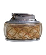 Vintage 1953 Ronson Trophy Multi-Color Oval Pattern Table Lighter  Worki... - $9.46