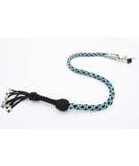 550 Paracord Motorcycle Whip Get Back whip 1&quot; Ball &amp; Skulls 36&quot; Teal Gra... - $564.14 MXN