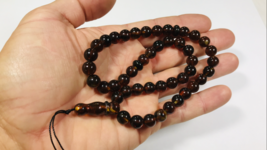 Islamic 45 Prayer beads Natural Baltic Amber Rosary Tasbih Pressed B99 - £70.41 GBP
