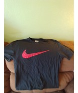 The Nike Tee XL Black with Red Swoosh Men&#39;s - $20.51 CAD