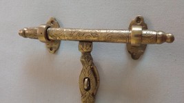 1980s Antique solid Carved Brass Door knocked, vintage cooper Moroccan knobs - £95.92 GBP