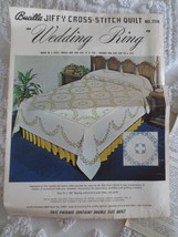 Bucilla DOUBLE Full WEDDING RING Jiffy Cross Stitch QUILT KIT #2518 - 90... - $49.00
