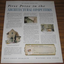 1928 VINTAGE AD~WEST COAST LUMBER~FIRST PRIZE ARCHITECTURAL - $7.54