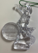 Vtg Energizer Bunny Acrylic Ornament Christmas 1992 Clear Promo Advertising  - £7.72 GBP