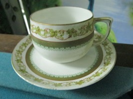 ANTIQUE MORITZ ZECKENHAUER  TEA CUP AND SAUCER   [81C] - $46.52