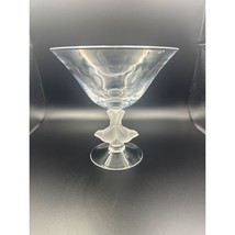 Sasaki Wings Clear Compote 5.5 inch With Frosted Bird Design Stem Replac... - $69.29