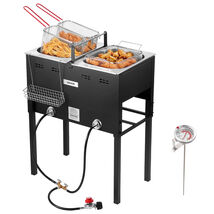VEVOR Propane 16QT×2 Dual-Tank Fryer 3 Basket 50000BTU for Catering Camping - €174,47 EUR