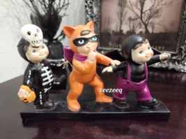 Halloween Children in Costume Skeleton Bat Cat Figurine Tabletop Decor - £23.52 GBP