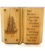 Vintage Three Friends Ltd Wooden Dad Desk Accessory Fathers Day Sail Boa... - £9.28 GBP