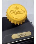 Carlsberg Beer Art Deco 24k Gold Plated Bottle Cap - 1990s Sweepstake Pr... - £117.19 GBP