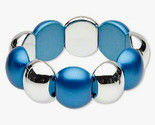 Braceletstretchsilvermatteblue24x197half thumb155 crop