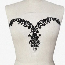 GlamourGleam Bridal Applique: Sparkling Beaded Sequin Rhinestone Trim for DIY We - $52.42