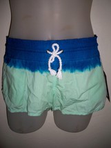 Women&#39;s Juniors Hurley Blue Tie Dye Beach Swim Cover Up Casual Shorts New $40 - £19.97 GBP
