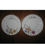   Vintage Two Beautiful  Gold Trimmed Flowered Dishes  - $8.56