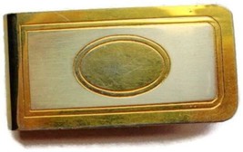 Money Clip Well Worn Faded Golden Cash Holder Wallet Credit Card ID Used Vintage - £27.68 GBP