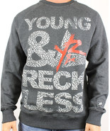 YOUNG &amp; RECKLESS Y&amp;R BLOCK CREW GRAY MEN&#39;S GUYS PULLOVER SWEATSHIRT NEW $65 - £37.56 GBP