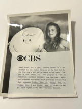Vintage Charlie Brown Black &amp; White Press Photo 9 x 7 In 1988 CBS Unframed - £13.30 GBP