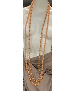 Vintage lot of Two extra long necklace 52” Each - $50.11 CAD