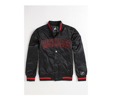 Men&#39;s Guys Young &amp; Reckless Game Time Black Varsity Baseball Jacket New $135 - £71.92 GBP