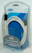 NEW Cox RF-CX-6 High Performance F-Type Coaxial 6 ft Cable WHITE Torque Assist - $4.65