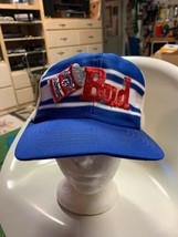 trucker hat baseball cap Vintage Snapback Mesh Budweiser Bud Beer Brim Cracked - $49.99