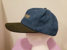 Vintage John Deere K-Products Denim Snapback Trucker Hat Cap Embroidered Jean - £29.56 GBP