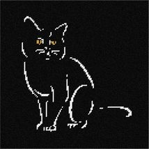 Pepita Needlepoint kit: Black Cat On Black, 10&quot; x 10&quot; - £62.36 GBP+