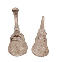 Hofbauer Leaded Crystal Bell With Bird Byrdes Clear German - Lot of 2 - £22.84 GBP
