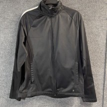 Xersion Jacket Mens Medium Quick Dri Black White Full Front Zip Pockets Athletic - £12.52 GBP