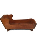 Swiss Wood Rocking Crib Cradle Vintage Music Box Works - $78.21